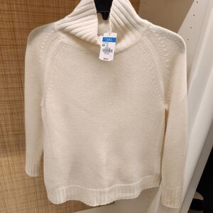 JMcLaughlin Isla Cashmere Women's Ivory TurtleNeck Sweater